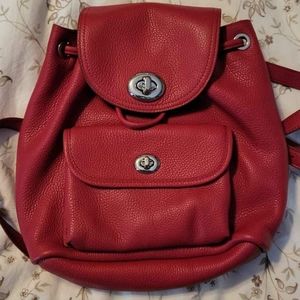 Coach Red mini book bag